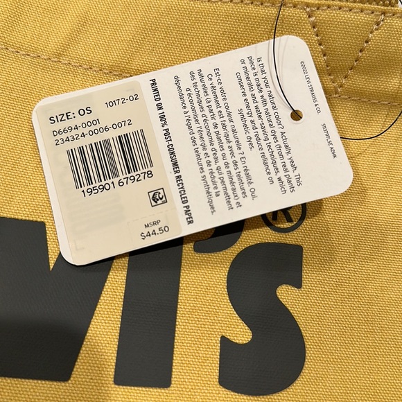 Levi’s Tote Bag Light Yellow - Picture 4 of 4